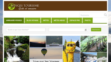 Page d'accueil du site : Vosges Tourisme
