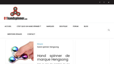 Page d'accueil du site : Hand Spinner