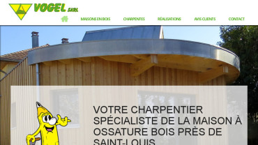 Page d'accueil du site : Charpentes Vogel