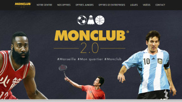 Page d'accueil du site : Mon Club 2.0