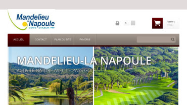 Page d'accueil du site : Office de Tourisme de Mandelieu-la-Napoule