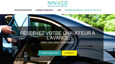 Page d'accueil du site : Naveco