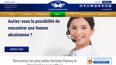 Page d'accueil du site : Centre québécois des Mariages Internationaux