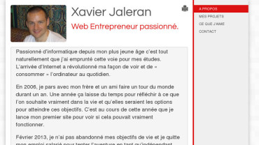 Page d'accueil du site : Xavier Jaleran
