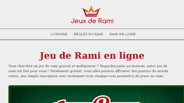 Page d'accueil du site : Rami