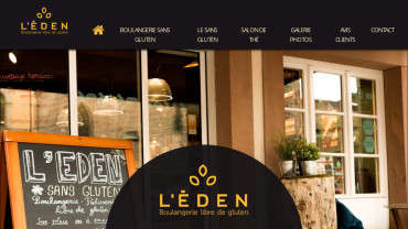 Page d'accueil du site : L'Eden Sans Gluten 