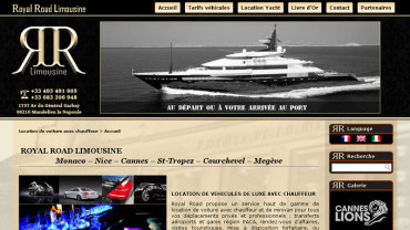 Page d'accueil du site : Royal Road Limousine