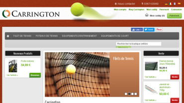 Page d'accueil du site : Carrington