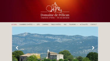 Page d'accueil du site : Le Domaine de Pélican