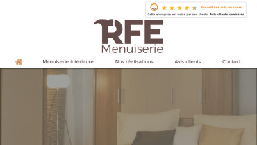 Page d'accueil du site : Menuiserie RFE