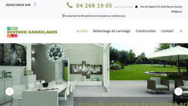 Page d'accueil du site : Destock Carrelages