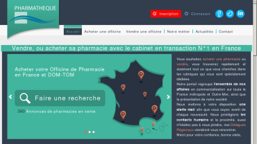 Page d'accueil du site : Pharmathèque
