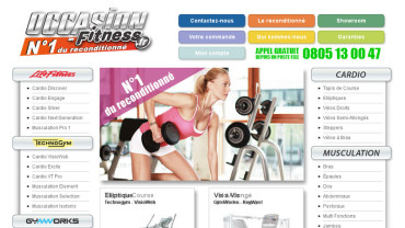 Page d'accueil du site : Occasion Fitness