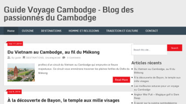 Page d'accueil du site : Guide Voyage Cambodge