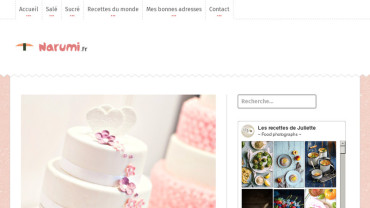 Page d'accueil du site : Narumi.fr