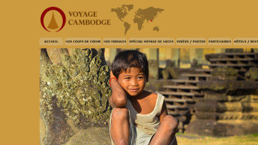 Page d'accueil du site : Voyage Cambodge