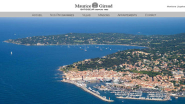 Page d'accueil du site : Cote d'Azur Immobilier