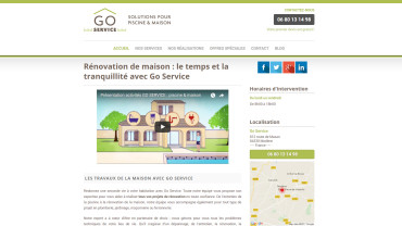 Page d'accueil du site : Go Service