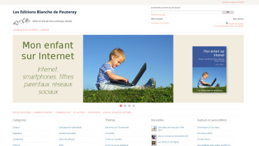 Page d'accueil du site : Les Editions Blanche de Peuterey