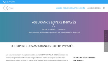 Page d'accueil du site : Assurance Loyers Impayés