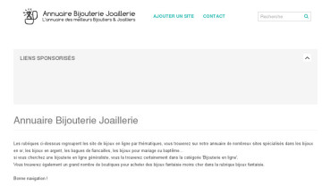 Page d'accueil du site : Annuaire des Bijouteries et Joailleries