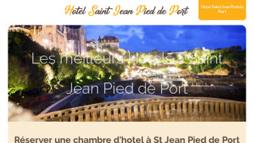 Page d'accueil du site : Hotel Saint-Jean-Pied-de-Port