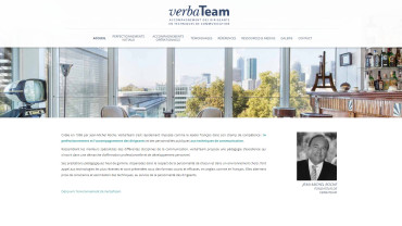 Page d'accueil du site : VerbaTeam