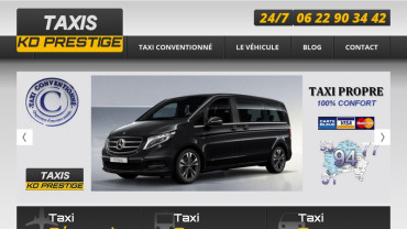 Page d'accueil du site : Taxi KD Prestige 
