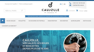Page d'accueil du site : Caujolle