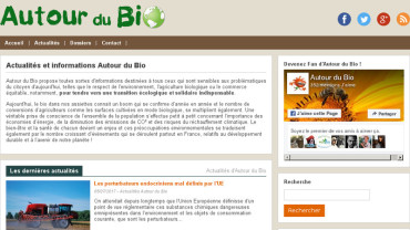 Page d'accueil du site : Autour du Bio
