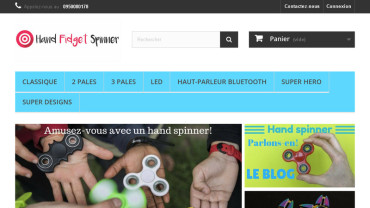 Page d'accueil du site : Hand spinner fidget