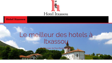 Page d'accueil du site : Hotel Itxassou
