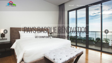 Page d'accueil du site : Pays Basque Rénovation