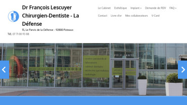 Page d'accueil du site : Dr François Lescuyer