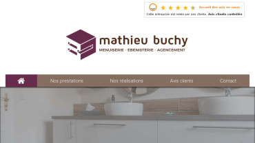 Page d'accueil du site : Menuiserie Ébénisterie Agencement Buchy