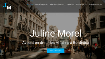 Page d'accueil du site : Juline Morel