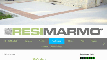 Page d'accueil du site : Resimarmo France