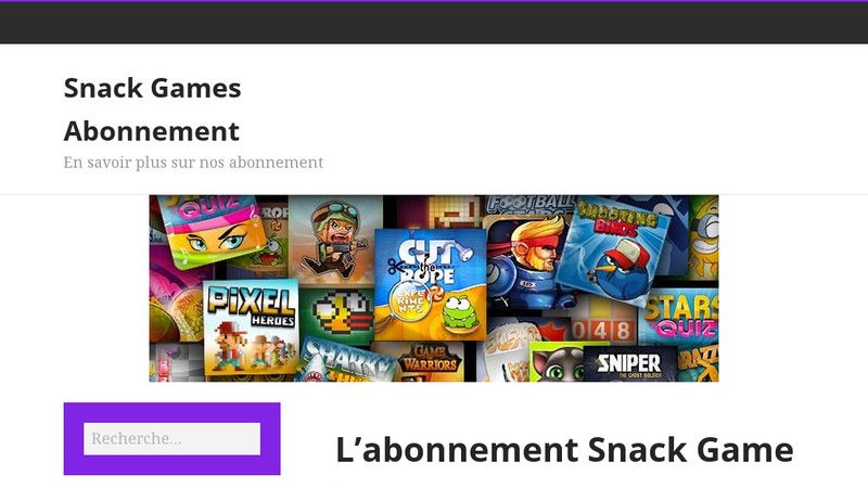 Snack Games Abonnement
