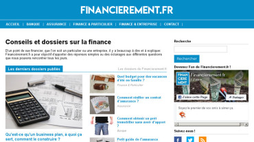 Page d'accueil du site : Financièrement.fr