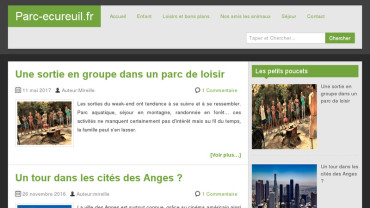 Page d'accueil du site : Parc Ecureuil