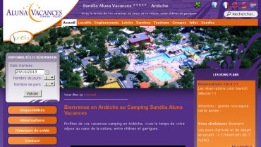 Page d'accueil du site : Sunêlia Aluna Vacances