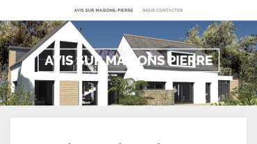Page d'accueil du site : Maisons Pierre