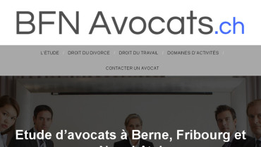 Page d'accueil du site : BFN Avocats