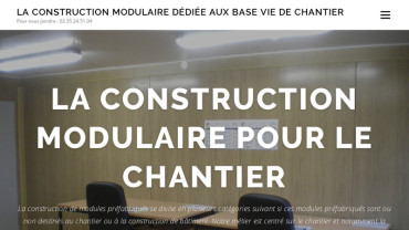 Page d'accueil du site : Construction modulaire chantier