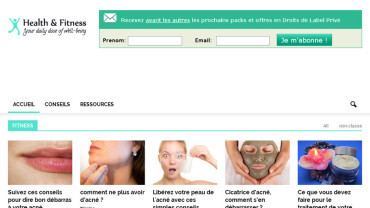 Page d'accueil du site : Soigner son acné