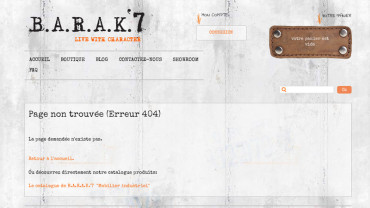 Page d'accueil du site : Barak 7