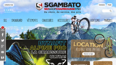 Page d'accueil du site : Sgambato Skishop