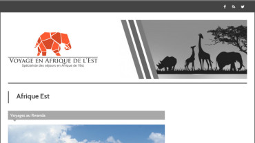 Page d'accueil du site : Afrique Est