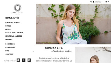 Page d'accueil du site : Sunday Life