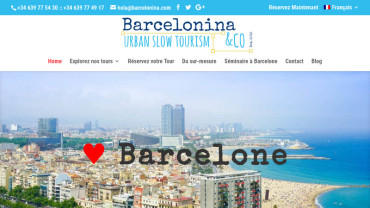 Page d'accueil du site : Barcelonina